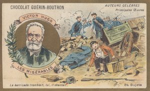 Victor Hugo (1802-1885), fransk poet, dramatiker, författare och romanförfattare, författare till "Les Miserables", roman (1862) av French School