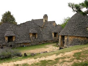 Utsikt över Cabanes de Breuil av French School