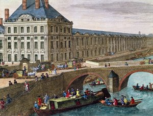 Utsikt över floden Seine vid Port Royal (detalj) av French School