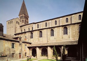 Utsikt över St. Ardain-klostret, 10-11-talet av French School