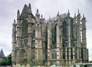 Utsikt över exteriören, påbörjad 1225 av French School