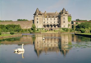 Utsikt över slottets västra fasad av French School