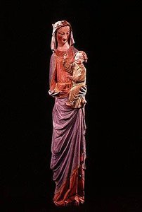 Virgin and Child (polykromt trä)