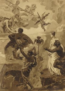 Vulcan gav Venus de armar han hade smidd åt Aeneas av French School