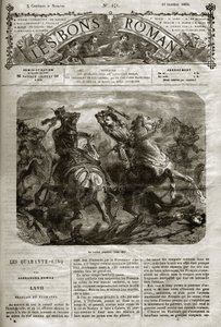 Religionskrig - De fyrtiofem - franska och flamländska - Det sällsynta slaget vid Henri de Joyeuse (1563-1608) - De goda romanerna 1864 - Alexandre Dumas Pere - av French School