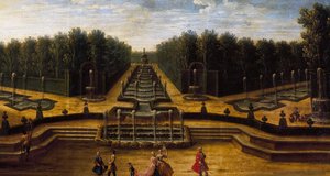Vattenteater, trädgården av Palace of Versailles av French School
