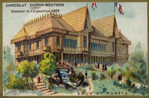 Vatten och skogar (chromolitho) av French School