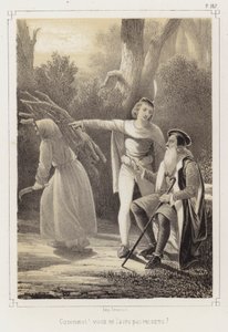Vad? Känner du inte igen henne? (litho) av French School