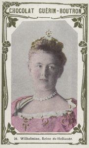 Wilhelmine, Reine de Hollande (färgad bild) av French School