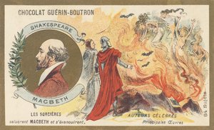 William Shakespeare (1564-1616), poet, dramatiker och författare av anglosaxisk kultur, författare till "Macbeth", tragedi av French School