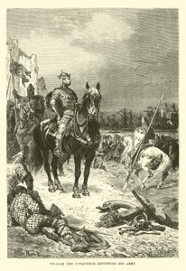 Vilhelm Erövraren granskar sin armé av French School