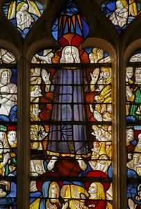 Fenster mit Darstellung des Zweiten Kommens Christi (Detail)