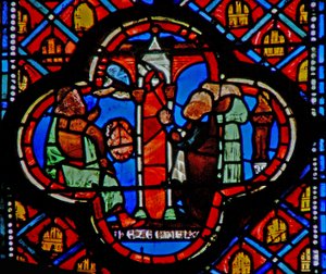 Window w10 Ezekiel ser människor som avgudar solen Ez VIII 15 av French School
