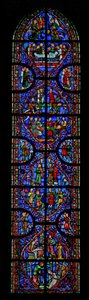 Fönster w11 som visar St Andrews martyrskap av French School
