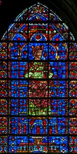 Fönster w127 (övre figur) föreställande en kung av French School