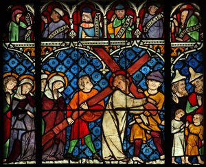 Fönster w12 som visar Via Crucis av French School