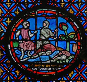Fönster w12 bevakning av vattenkällorna Judith VII 9-11 av French School