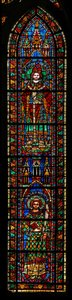 Fönster w201 föreställande St Stephen och St Clement av French School