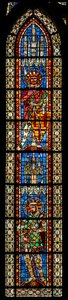 Fönster w203 föreställande St Exupery och St Demetrius av French School
