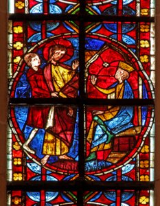 Fönster w210 föreställande St James före Herodes av French School