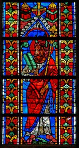 Fönster w211 föreställande Moses av French School