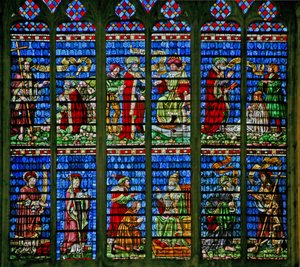 Fönster w227 som visar fönstret St Peter och St Paul av French School