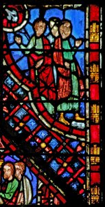Fönster w2 Moses före farao Ex VIII 8 av French School