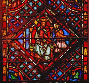 Fönster w2 Moses lämnar faraos palats Ex II 15 av French School