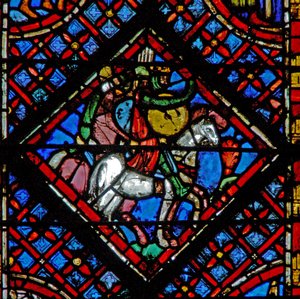 Window w2 Faraos armé förföljer israeliterna Ex XIV 8 av French School