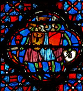 Window w4 Marching to war Josh XI 7 av French School