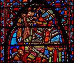 Fönster w4 the Fall of Jericho Josh VI 20 av French School