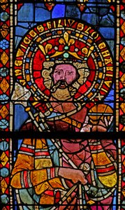 Fönster w7 föreställande Louis, son till Lotharius VI? av French School