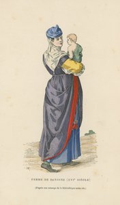Kvinna från Bayonne, 1500-talet av French School