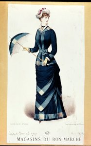 Kvinna med paraply, från Le Bon Marché, 1879