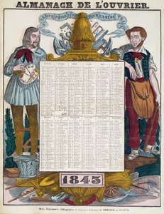 Arbetarkalender för 1843 av French School