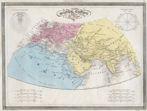 Världskänd av de gamla - Plåt extraherad från "Universal Atlas of Ancient and Modern Geography for the Use of Residential Schools" av Vuillemin - ca. 1845 av French School