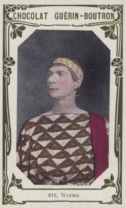 Maskar (färgad bild) av French School