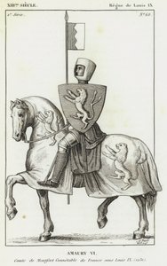 XIII-talet, Ludvig IX:s regeringstid, Amaury VI, greve av Montfort, konstapel av Frankrike under Ludvig IX av French School