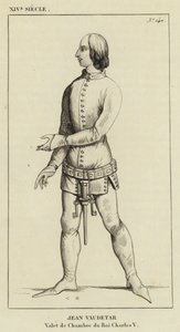 XIV Century, Jean Vaudetar, Valet de Chambre av kung Charles V (gravyr) av French School