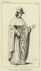 XIV Century, Lord of the Court of Charles V (gravyr) av French School