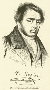 Xavier Sigalon, död 18 augusti 1837 (gravyr) av French School