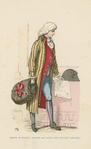 Ung fransk dandy från Ludvig XVI:s regeringstid, 1700-talet av French School