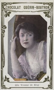 Yvonne de Bray (färgad bild) av French School
