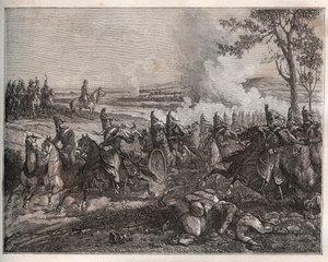 slaget vid CASTIGLIONE: i sitt italienska fälttåg besegrar Napoleon österrikarna under Wurmser, vilket tvingar dem att dra sig tillbaka till Mantova. 5 augusti 1796 - New National Encyclopedia av Maurice La Charest - 1870 - av French School