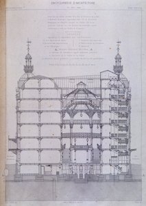varuhuset le Printemps i Paris: tvärsnittsarkitektur. av French School