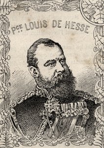 porträtt av storhertigen av Hessen Ludvig IV av Hesse - 1870-71 (gravyr) av French School