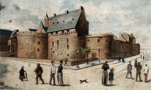 utsikt över slottet Nantes (nedre Loire). av French School