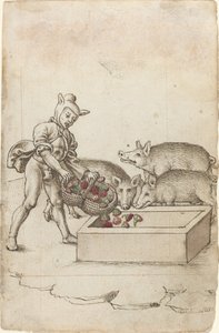 En dåre som matar blommor åt svin [fol. 42 recto]