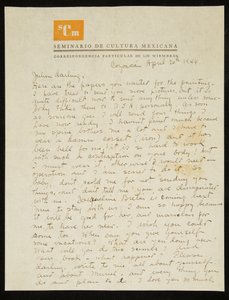 Brev från Frida Kahlo till Julien Levy, på engelska, 20 april 1944 (penna  bläck på papper) av Frida Kahlo