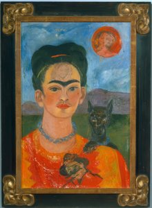 Självporträtt med porträttet av Diego på bröstet... av Frida Kahlo